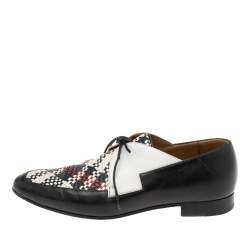 Christian Louboutin Multicolor Woven Leather Greggo Lace Up Oxfords Size 41