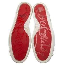 Christian Louboutin Multicolor Printed Patent and Leather Lou Pik Pik Orlato High Top Sneakers Size 43