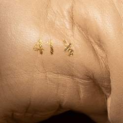 مملوكة مسبقًا حذاء رياضي كريستيان لوبوتان جلد وسويدي بني مرتفع من أعلى مقاس 41.5