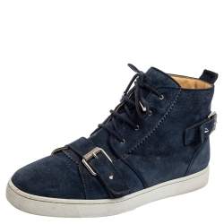 Christian Louboutin sneakers Blue Suede ref.72591 - Joli Closet