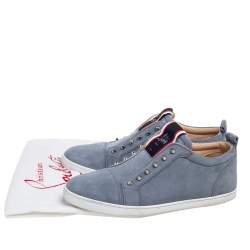 Christian Louboutin Grey Suede F.A.V Fique A Vontade Sneakers Size 43.5
