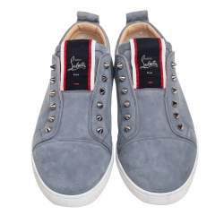Christian Louboutin Grey Suede F.A.V Fique A Vontade Sneakers Size 43.5