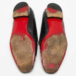 Christian Louboutin Tri-Color Python Leather Smoking Slippers Size 41