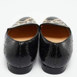 Christian Louboutin Tri-Color Python Leather Smoking Slippers Size 41