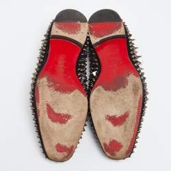 Christian Louboutin Black Suede Spike Loafers Size 42.5