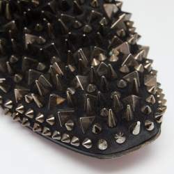 Christian Louboutin Black Suede Spike Loafers Size 42.5