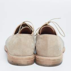 Christian Louboutin Beige Suede, Woven Fabric and Leather Bruno Orlato Derby Size 44.5