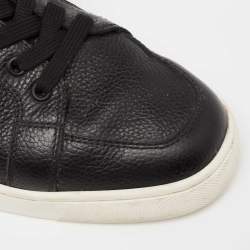 Pre Owned Christian Louboutin Black Leather Rantulow Low Top Sneakers Size 42