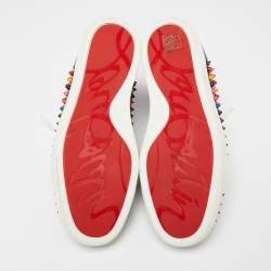 Pre Owned حذاء رياضي كريستيان وبوتان سبايكس لويز جلد أسود متعدد الألوان بعنق مرتفع مقاس 40