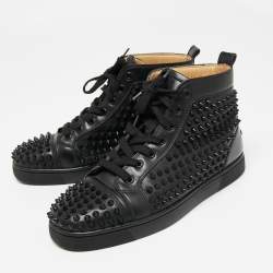 Men's Christian Louboutin Black Louis Spikes Sneakers EU43- Excellent  Condition
