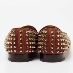 Christian Louboutin Two Tone Calf Hair And Leather  Spike Loafers Size 42.5