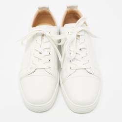 مملوكة مسبقًا حذاء رياضي كريستيان لوبوتان فييرا جلد أبيض ب عنق منخفض مقاس 43