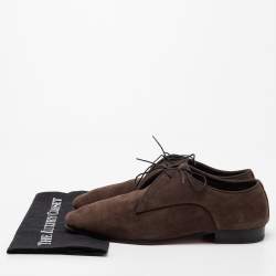 Christian Louboutin Brown Suede Lace up Derby Size 45