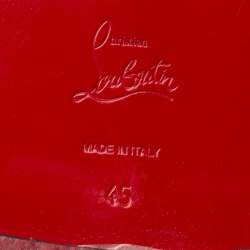 Pre Owned Christian Louboutin Black Leather Sinouhe Thong Flat Sandals Size 45