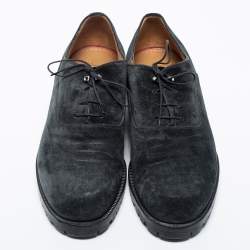 Christian Louboutin Dark Green Suede  Lace Up  Oxfords Size 45.5