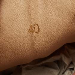 مملوكة مسبقًا Christian Louboutin Orange/White Velvet and Leather Lace Up Sneakers Size 40