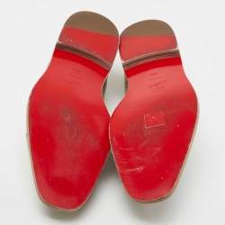 Pre Owned Christian Louboutin Grey Suede and Leather Oxfords Size 45.5