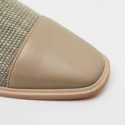 Pre Owned Christian Louboutin Grey Suede and Leather Oxfords Size 45.5