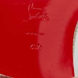 Pre Owned Christian Louboutin Grey Suede and Leather Oxfords Size 45.5