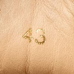 مملوكة مسبقًا Christian Louboutin White/Navy Blue Leather and Woven Fabric Rantulow Low Top Sneakers Size 43