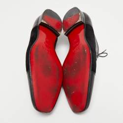 Christian Louboutin Black Leather and Suede Lace Up Derby Size 43