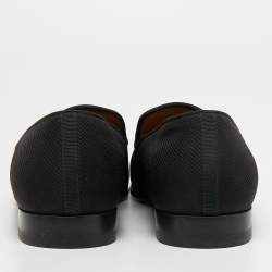 Christian Louboutin Black Fabric Dandelion Tassel Loafers Size 41.5
