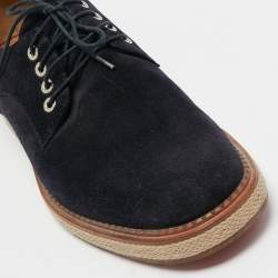 Christian Louboutin Navy Blue Suede Lace Up Derby Size 43