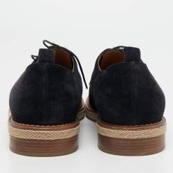Christian Louboutin Navy Blue Suede Lace Up Derby Size 43