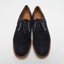 Christian Louboutin Navy Blue Suede Lace Up Derby Size 43