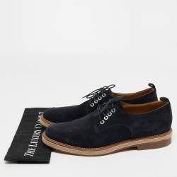 Christian Louboutin Navy Blue Suede Lace Up Derby Size 43