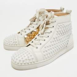 Louis Sp Strass High Top Sneakers in White - Christian Louboutin