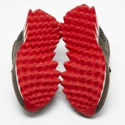 مملوكة مسبقًا Christian Louboutin Grey Suede Loubishark Lace Up Sneakers Size 40