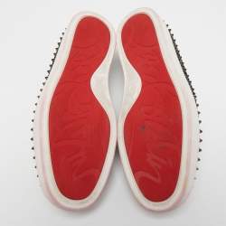 Christian Louboutin Metallic Brown Python Pik Boat Slip On Sneakers Size 42.5  