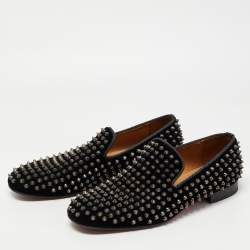 Christian Louboutin Men's Dandelion Velvet Loafers Black