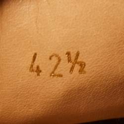 Pre Owned Christian Louboutin Black Leather Roller Boat Sneakers Size 42.5