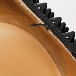 Pre Owned Christian Louboutin Black Leather Roller Boat Sneakers Size 42.5