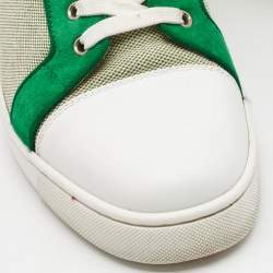 Christian Louboutin Canvas and Leather Rantulow Sneakers Size 44