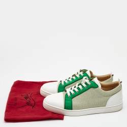 Christian Louboutin Canvas and Leather Rantulow Sneakers Size 44