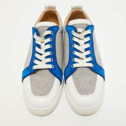 Christian Louboutin Multicolor Canvas and Leather Rantulow Sneakers Size 44