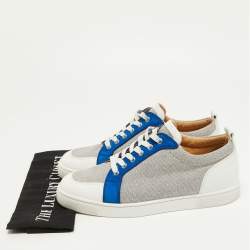 Christian Louboutin Multicolor Canvas and Leather Rantulow Sneakers Size 44