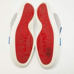 Christian Louboutin Multicolor Canvas and Leather Rantulow Sneakers Size 44