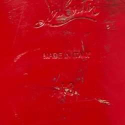 مملوكة مسبقًا Christian Louboutin Navy Blue/Black Suede and Patent Leather Spooky Spike Smoking Slippers Size 43