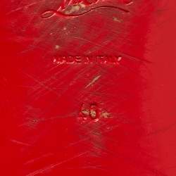 مملوكة مسبقًا Christian Louboutin Blue/Black Suede and Patent Leather Harvanana Spiked Smoking Slippers Size 40