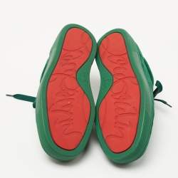 Christian Louboutin Green Suede Louis Junior Sneakers Size 40 