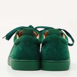 Christian Louboutin Green Suede Louis Junior Sneakers Size 40 