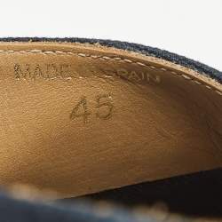 Christian Louboutin Navy Blue Canvas Cario Loubi Espadrilles Size 45