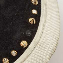 Christian Louboutin Black Suede Spike Pik Boat Sneakers Size 43