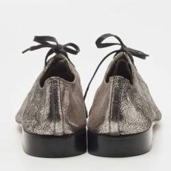 Christian Louboutin Metallic Laminated Suede Oxfords Size 42