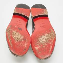Christian Louboutin Metallic Laminated Suede Oxfords Size 42