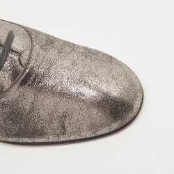 Christian Louboutin Metallic Laminated Suede Oxfords Size 42